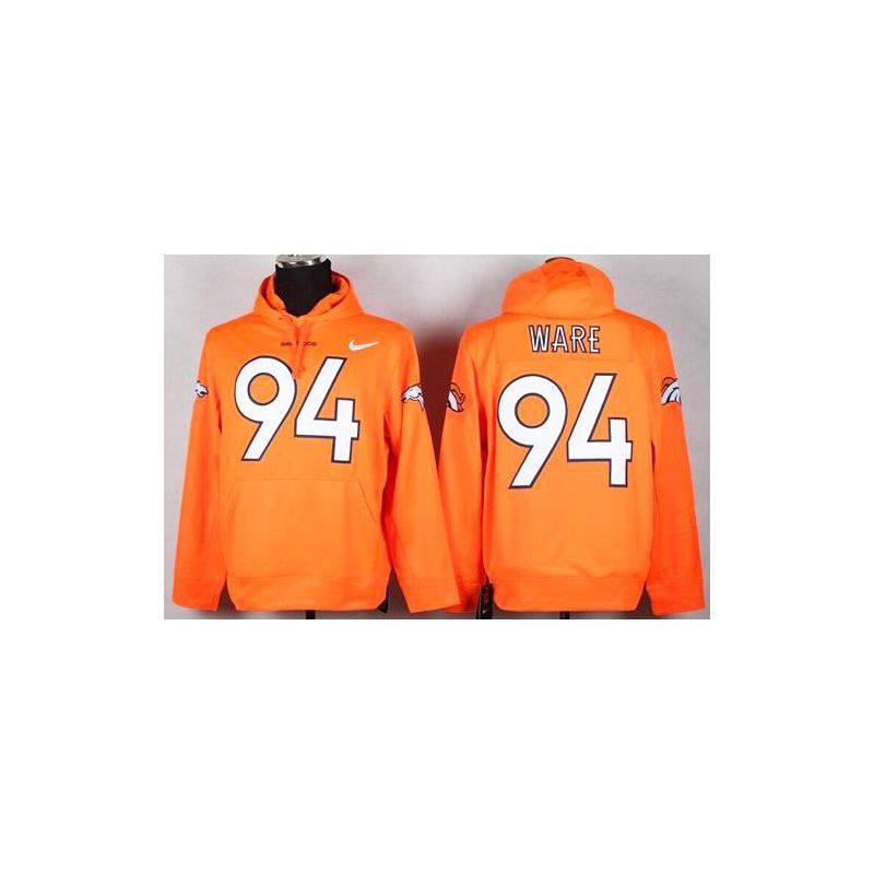 Cheap DeMarcus Ware Broncos Hoodie From China Full Orange I #94