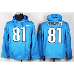 Cheap Calvin Johnson Lions Hoodie From China Full Blue I #81