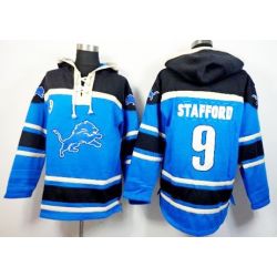 Cheap Matthew Stafford Lions Hoodie From China Black Royal Blue I #9