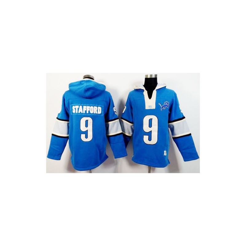 Cheap Matthew Stafford Lions Hoodie From China Blue I #9