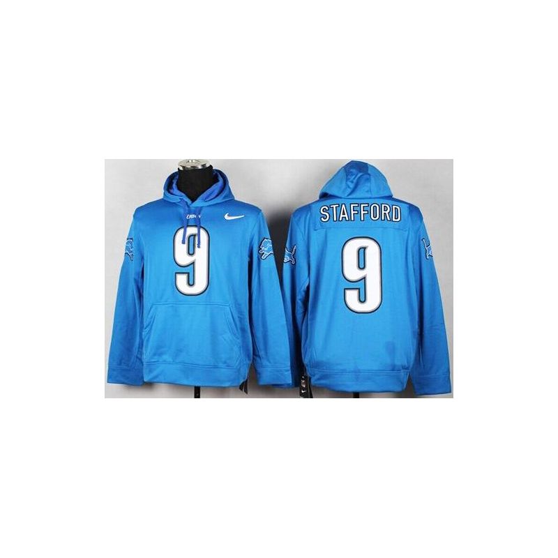 Cheap Matthew Stafford Lions Hoodie From China Full Blue I #9