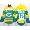 Cheap Aaron Rodgers Packers Hoodie From China Yellow Green I #12