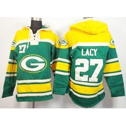 Cheap Eddie Lacy Packers Hoodie From China Yellow Green I #27