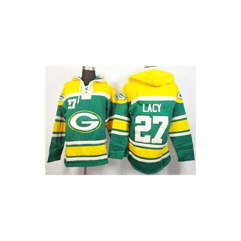 Cheap Eddie Lacy Packers Hoodie From China Yellow Green I #27