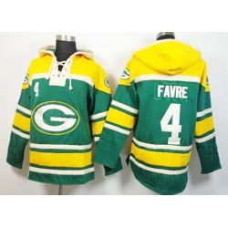 Cheap Brett Favre Packers Hoodie From China Yellow Green I #4