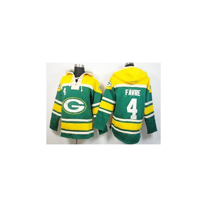 Cheap Brett Favre Packers Hoodie From China Yellow Green I #4