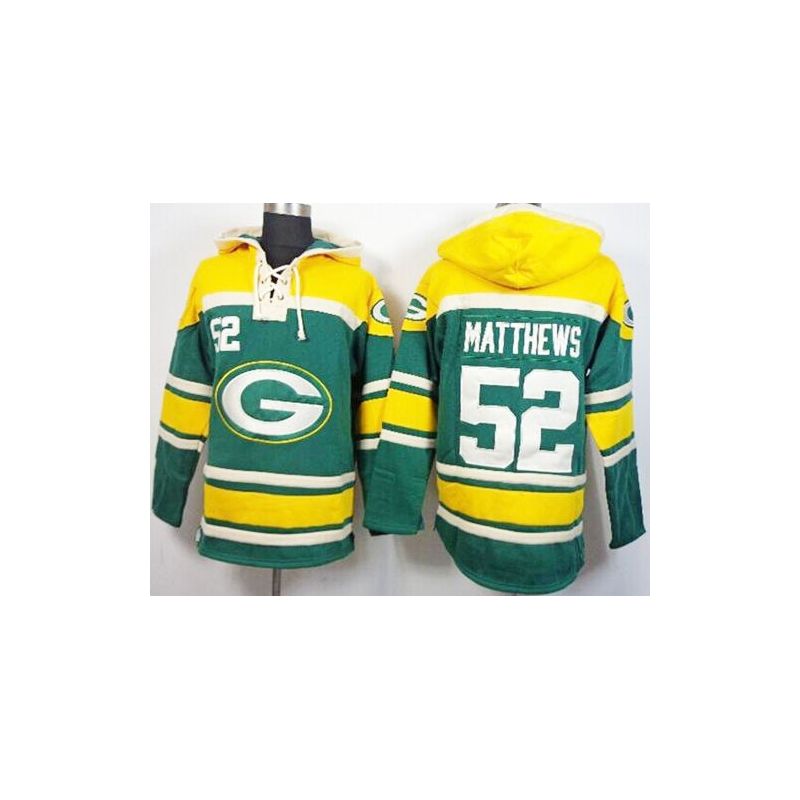 Cheap Clay Matthews Packers Hoodie From China Yellow Green I #52