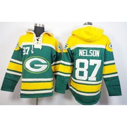 Cheap Jordy Nelson Packers Hoodie From China Yellow Green I #87