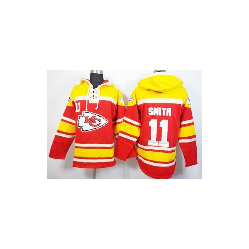 Cheap Alex Smith Chiefs Hoodie From China Yellow Red I #11