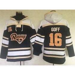 Cheap Jared Goff Rams Hoodie From China Navy I #16