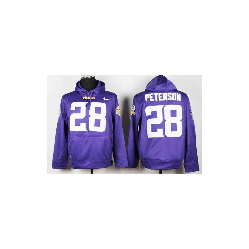 Cheap Adrian Peterson Vikings Hoodie From China Full Purple I #28