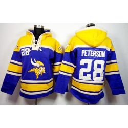 Cheap Adrian Peterson Vikings Hoodie From China Yellow Purple I #28