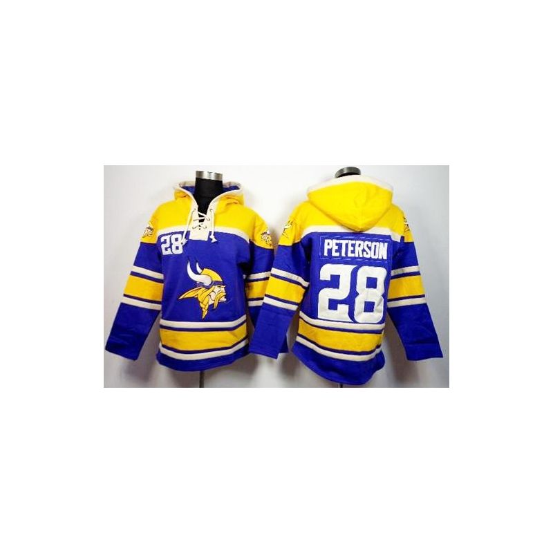 Cheap Adrian Peterson Vikings Hoodie From China Yellow Purple I #28