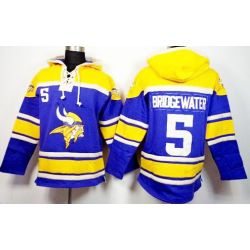 Cheap Teddy Bridgewater Vikings Hoodie From China Yellow Purple I #5