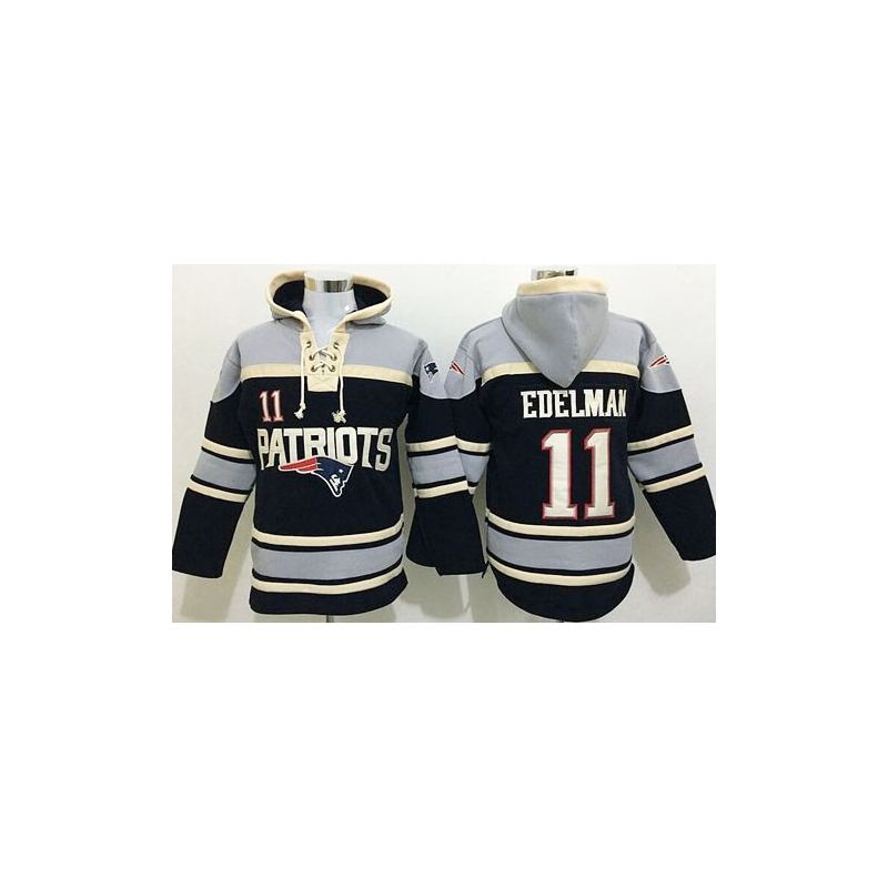 Cheap Julian Edelman Patriots Hoodie From China Light Blue Blue I #11