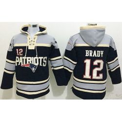 Cheap Tom Brady Patriots Hoodie From China Light Blue Blue I #12