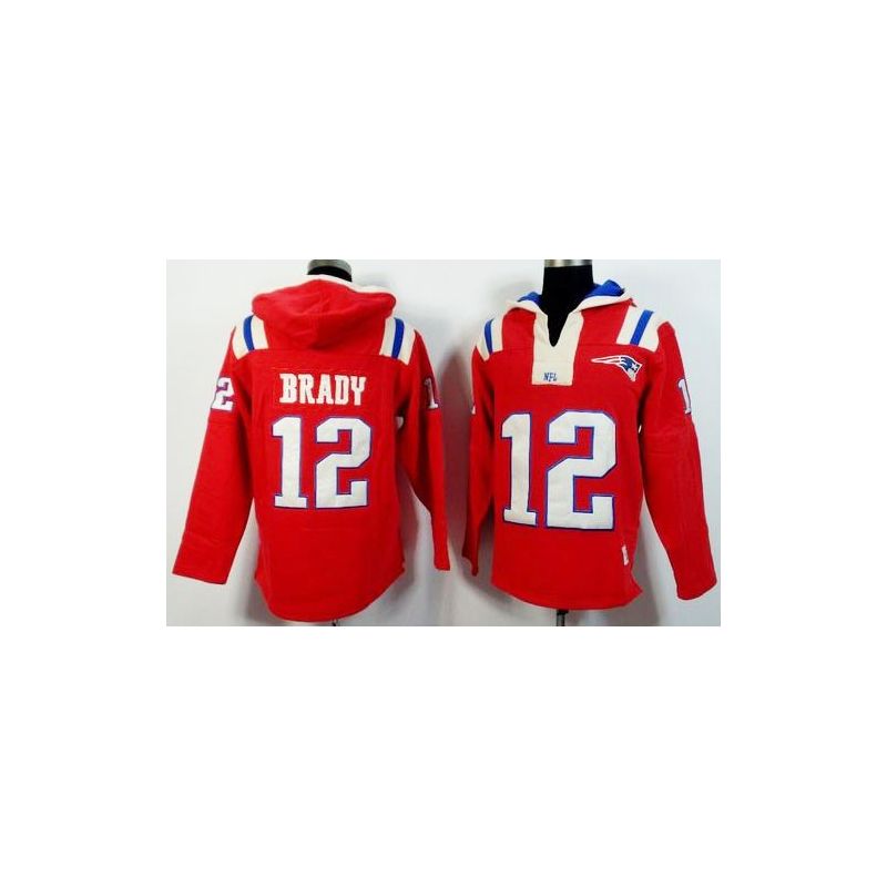 Cheap Tom Brady Patriots Hoodie From China Red I #12