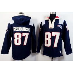 Cheap Rob Gronkowski Patriots Hoodie From China Blue I #87