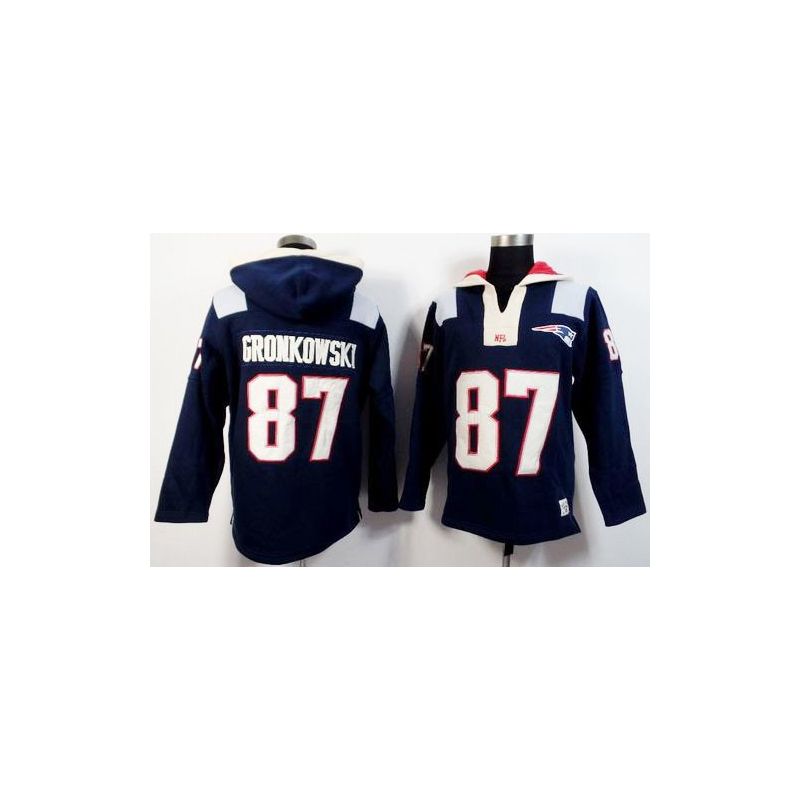 Cheap Rob Gronkowski Patriots Hoodie From China Blue I #87
