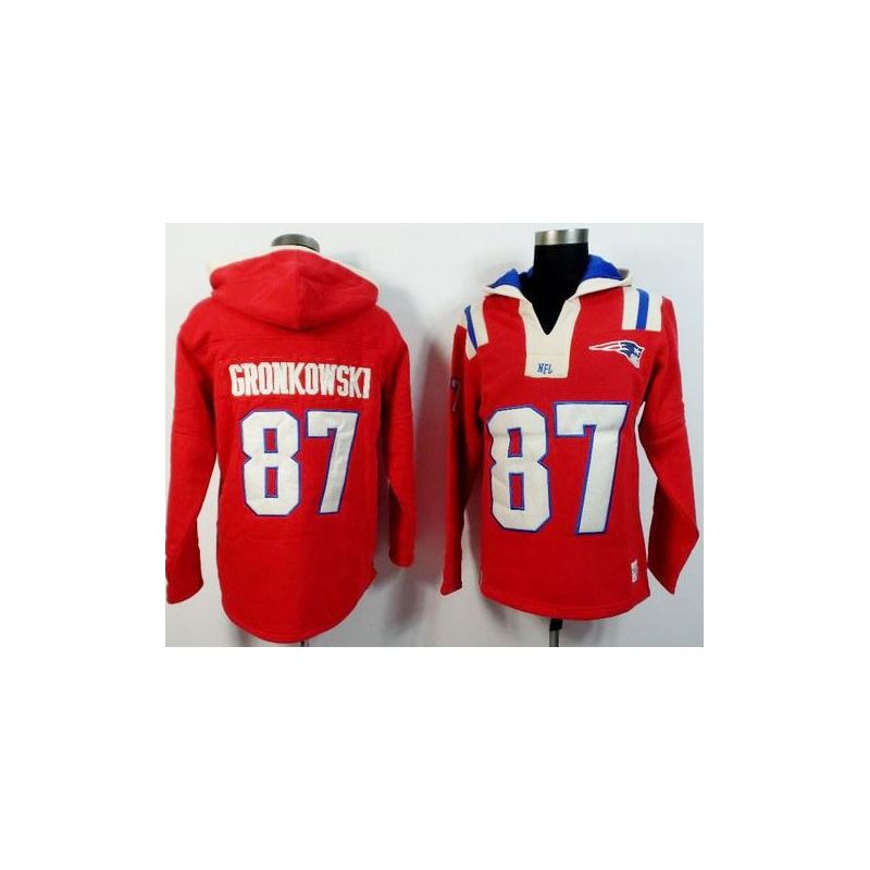 Cheap Rob Gronkowski Patriots Hoodie From China Red I #87