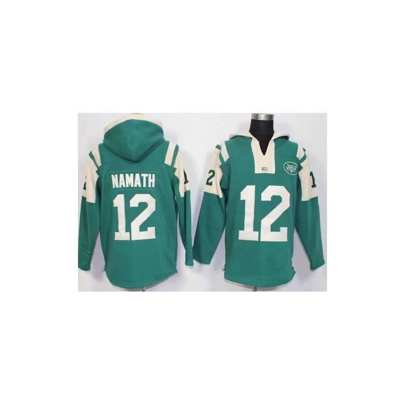 Cheap Joe Namath Jets Hoodie From China Green I #12