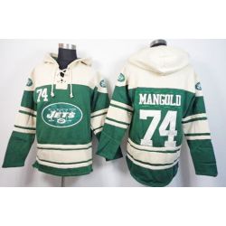 Cheap Nick Mangold Jets Hoodie From China Cream Green I #74