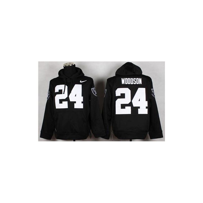 Cheap Charles Woodson Raiders Hoodie From China Full Black I #24