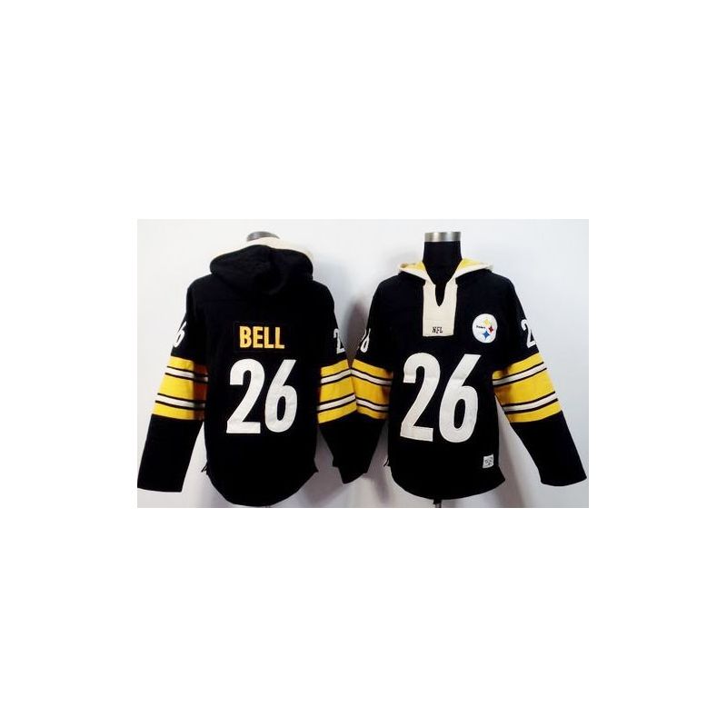 Cheap LeVeon Bell Steelers Hoodie From China Black I #26