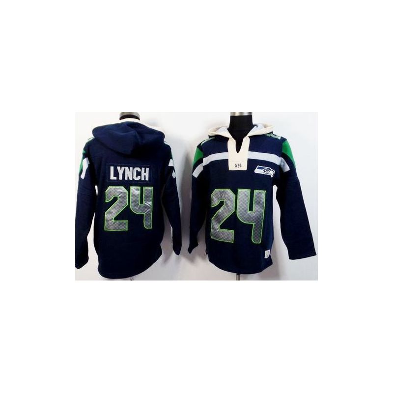 Cheap Marshawn Lynch Seahawks Hoodie From China Navy I #24