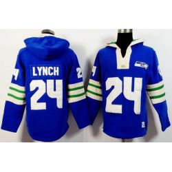 Cheap Marshawn Lynch Seahawks Hoodie From China Royal Blue I #24