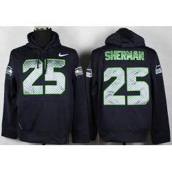 Cheap Richard Sherman Seahawks Hoodie From China Full Blue I #25