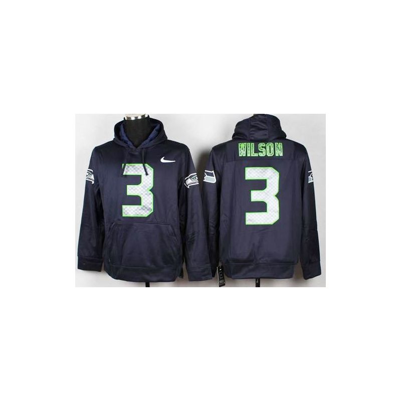 Cheap Russell Wilson Seahawks Hoodie From China Full Blue I #3