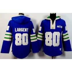 Cheap Steve Largent Seahawks Hoodie From China Royal Blue I #80