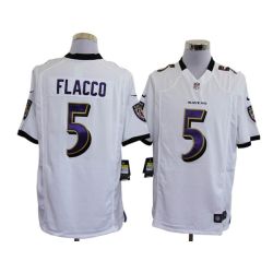 Cheap Joe Flacco Ravens Jersey #5 White From China Game