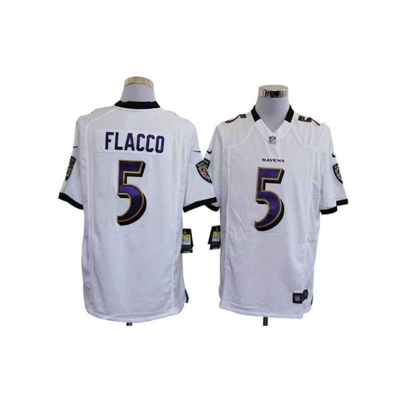 Cheap Joe Flacco Ravens Jersey #5 White From China Game