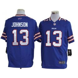 Cheap Steve Johnson Bills Jersey #13 Blue From China Game