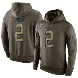 Cheap Matt Ryan Falcons Hoodie From China Olive Salute To Service #2