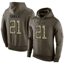 Cheap Deion Sanders Falcons Hoodie From China Olive Salute To Service #21