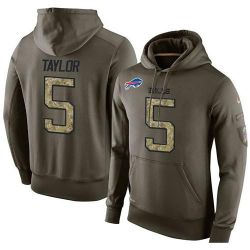 Cheap Tyrod Taylor Bills Hoodie From China Olive Salute To Service #5