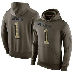 Cheap Cam Newton Panthers Hoodie From China Olive Salute To Service #1