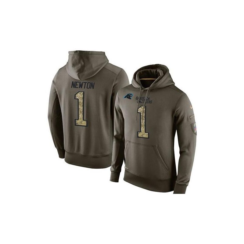 Cheap Cam Newton Panthers Hoodie From China Olive Salute To Service #1