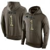 Cheap Cam Newton Panthers Hoodie From China Olive Salute To Service #1