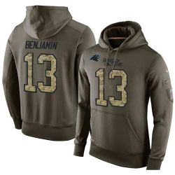 Cheap Kelvin Benjamin Panthers Hoodie From China Olive Salute To Service #13