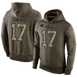 Cheap Devin Funchess Panthers Hoodie From China Olive Salute To Service #17