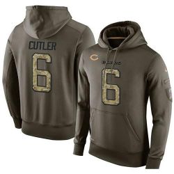 Cheap Jay Cutler Bears Hoodie From China Olive Salute To Service #6