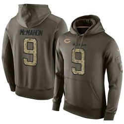 Cheap Jim McMahon Bears Hoodie From China Olive Salute To Service #9