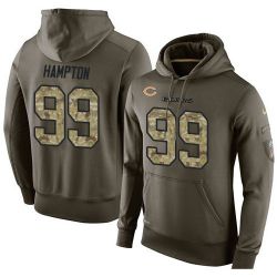 Cheap Dan Hampton Bears Hoodie From China Olive Salute To Service #99