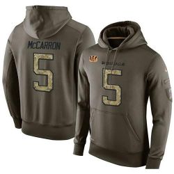 Cheap AJ McCarron Bengals Hoodie From China Olive Salute To Service #5