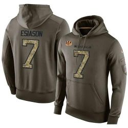 Cheap Boomer Esiason Bengals Hoodie From China Olive Salute To Service #7