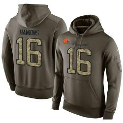 Cheap Andrew Hawkins Browns Hoodie From China Olive Salute To Service #16